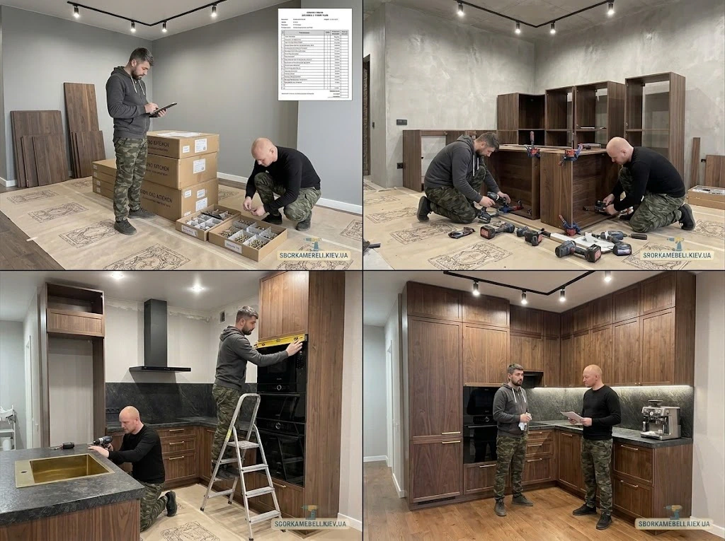 Услуги сборки кухонной мебели в Киеве