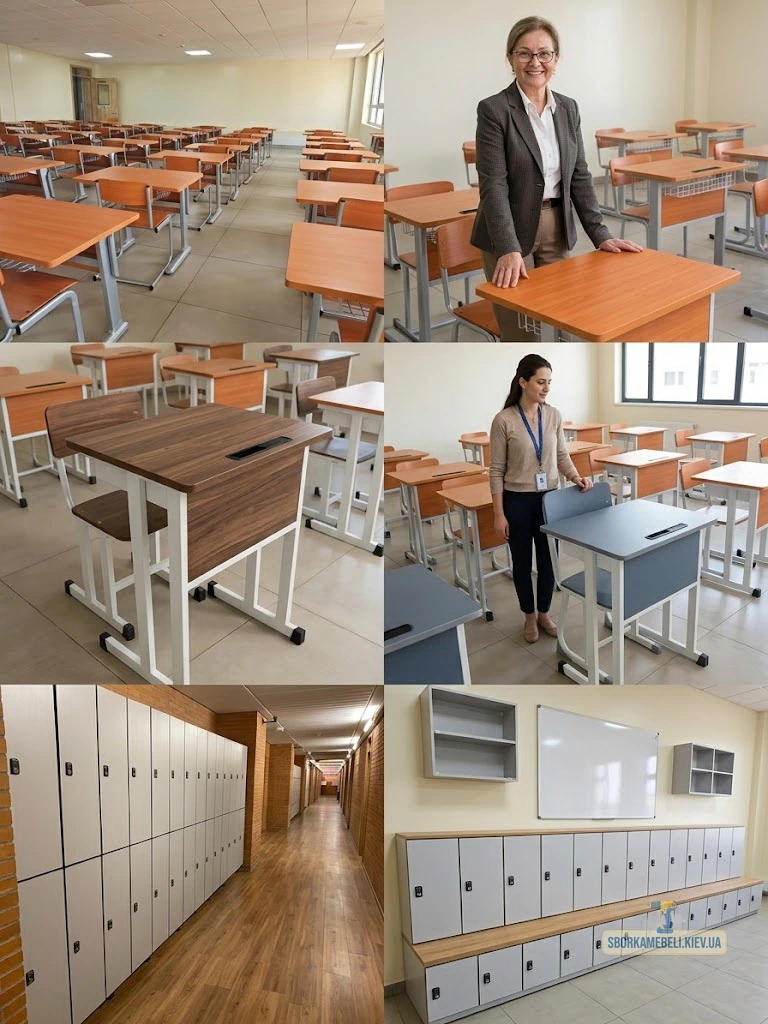 замовити послугу збирання шкільних парт та шаф